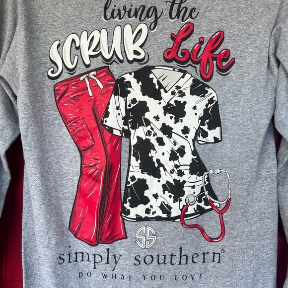 Simply Southern Women's Nurse Doctor Veterinarian Tech Dentist Long Sleeve Shirt - Picture 1 of 7